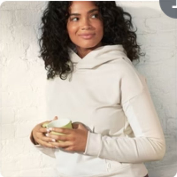 UpWest Waffle-Trim Cropped Hoodie - Picture 1 of 9